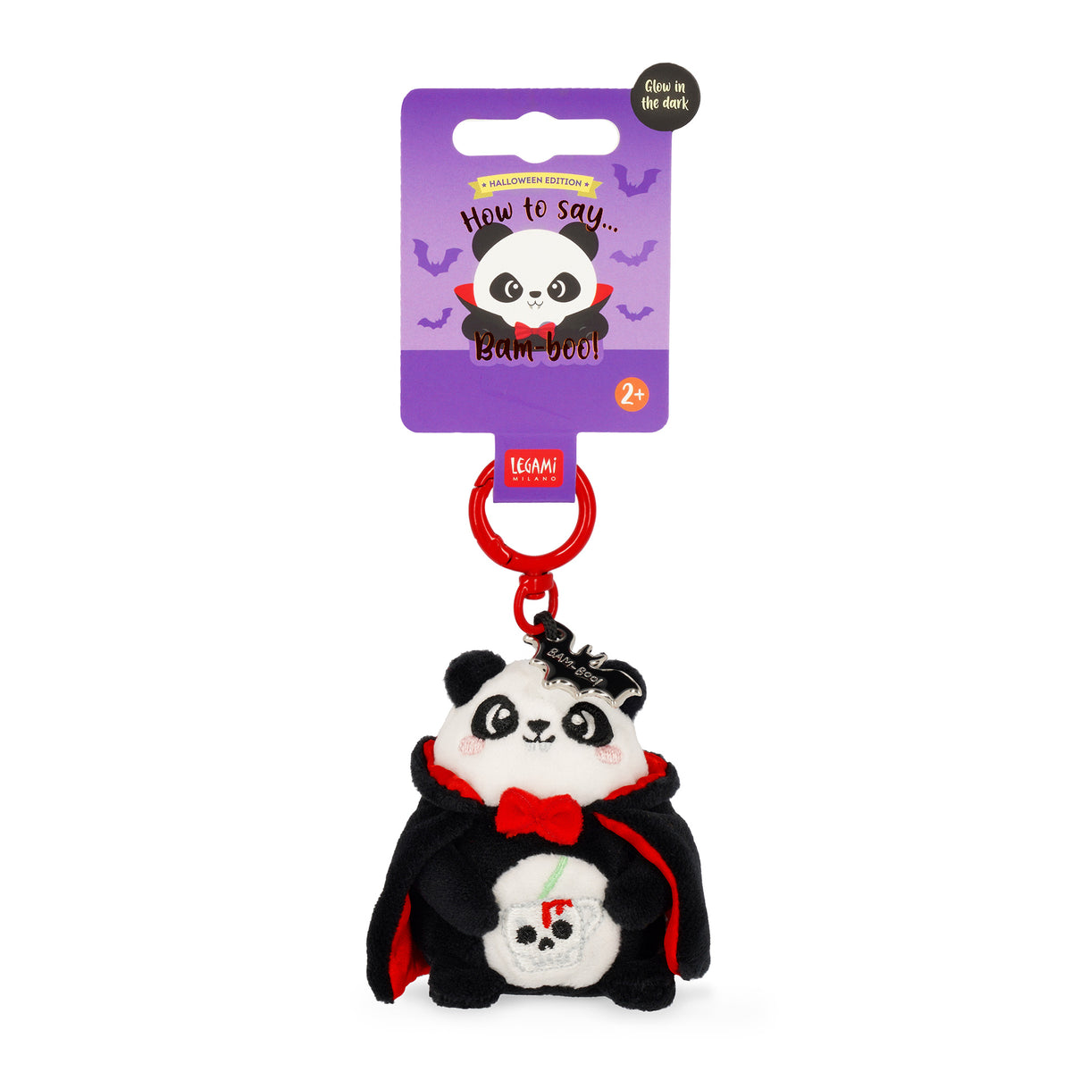 Legami Panda-Plüsch-Schlüsselanhänger "Bam-Boo!" Halloween - Tiny Super Soft!