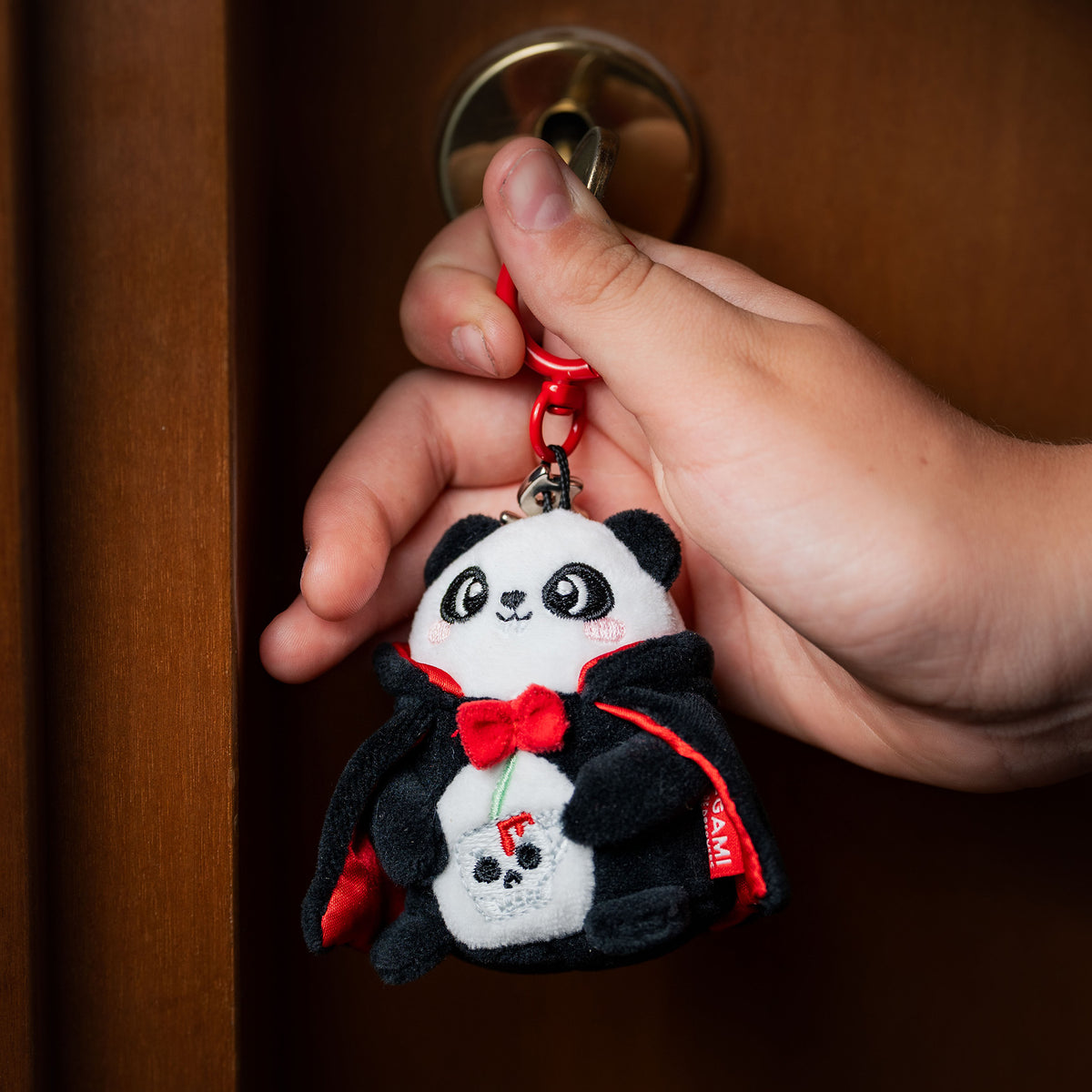 Legami Panda-Plüsch-Schlüsselanhänger "Bam-Boo!" Halloween - Tiny Super Soft!