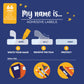 Legami Selbstklebende Namensetiketten mit Schutzfolie - My Name Is... - Space