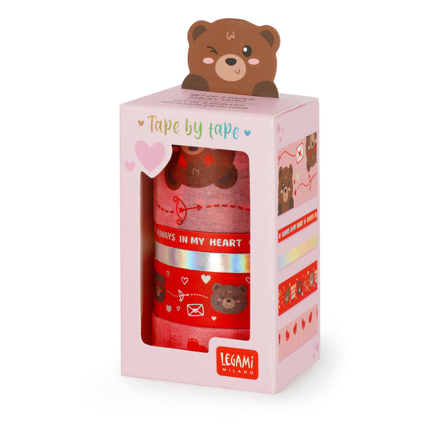 5er-Set dekorative Papierklebebänder Teddy Bear - Tape by Tape