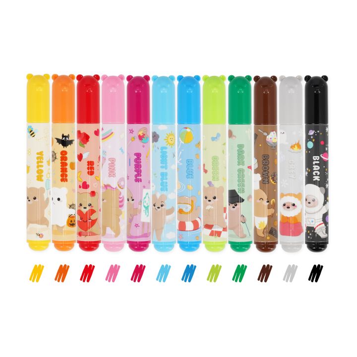 Set mit 12 Filzstiften - Teddy Friends
