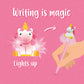 Leuchtender Kugelschreiber - Unicorn - Writing is Magic